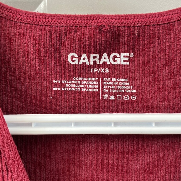 GARAGE Plunge Ribbed Tank - Picture 2 of 3